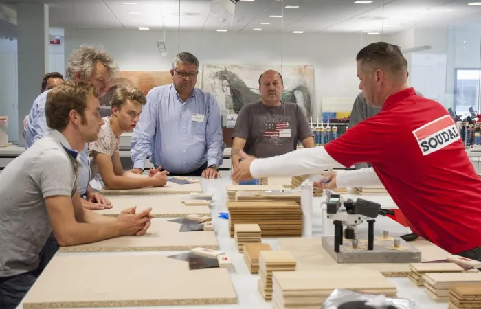 Impressie evenement parketlijm in de Soudal Academy